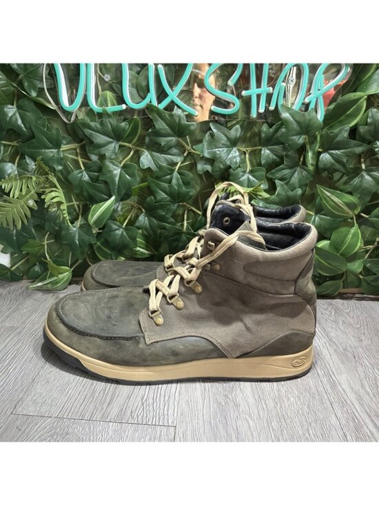 CHACO Men Hiking Nubuck Olive Night Boots Lace Trail Size 12 main image 9